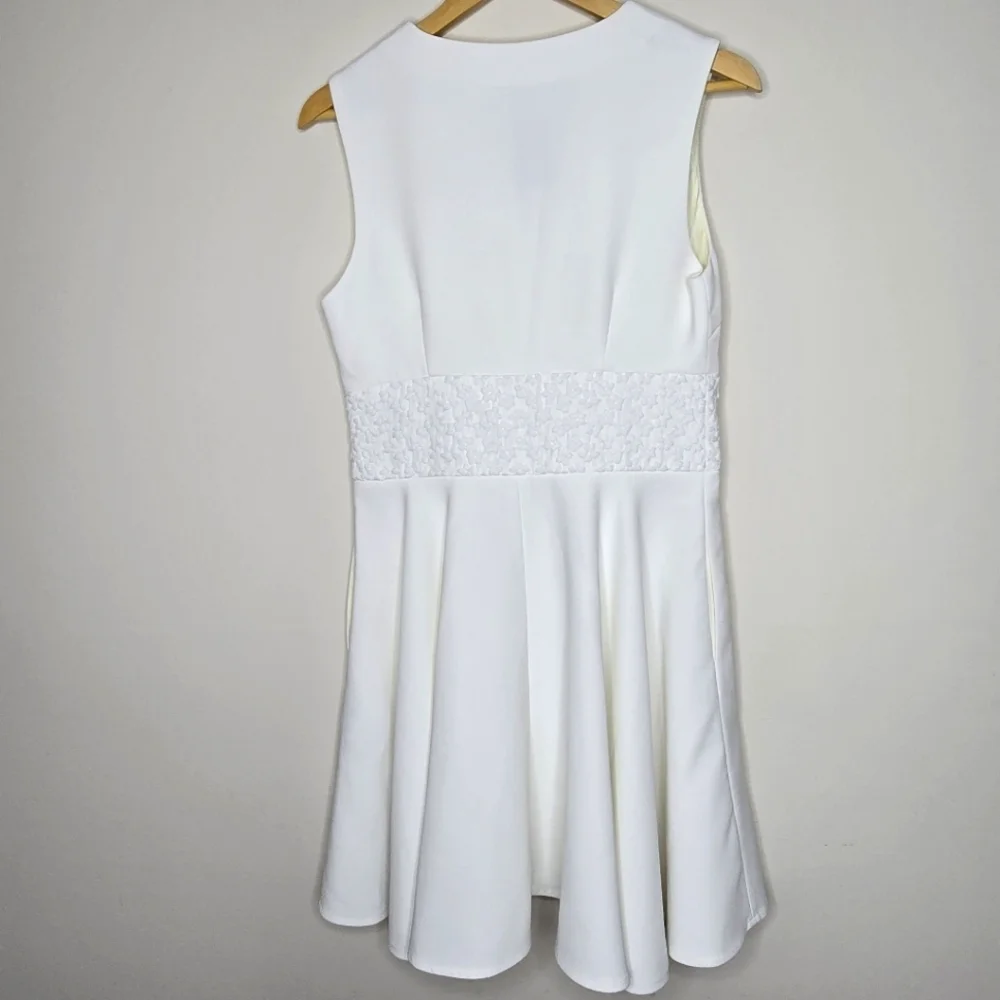 Maje Women's Racine Ecu Lace Ivory White Dress size 3/M - Picture 4 of 13